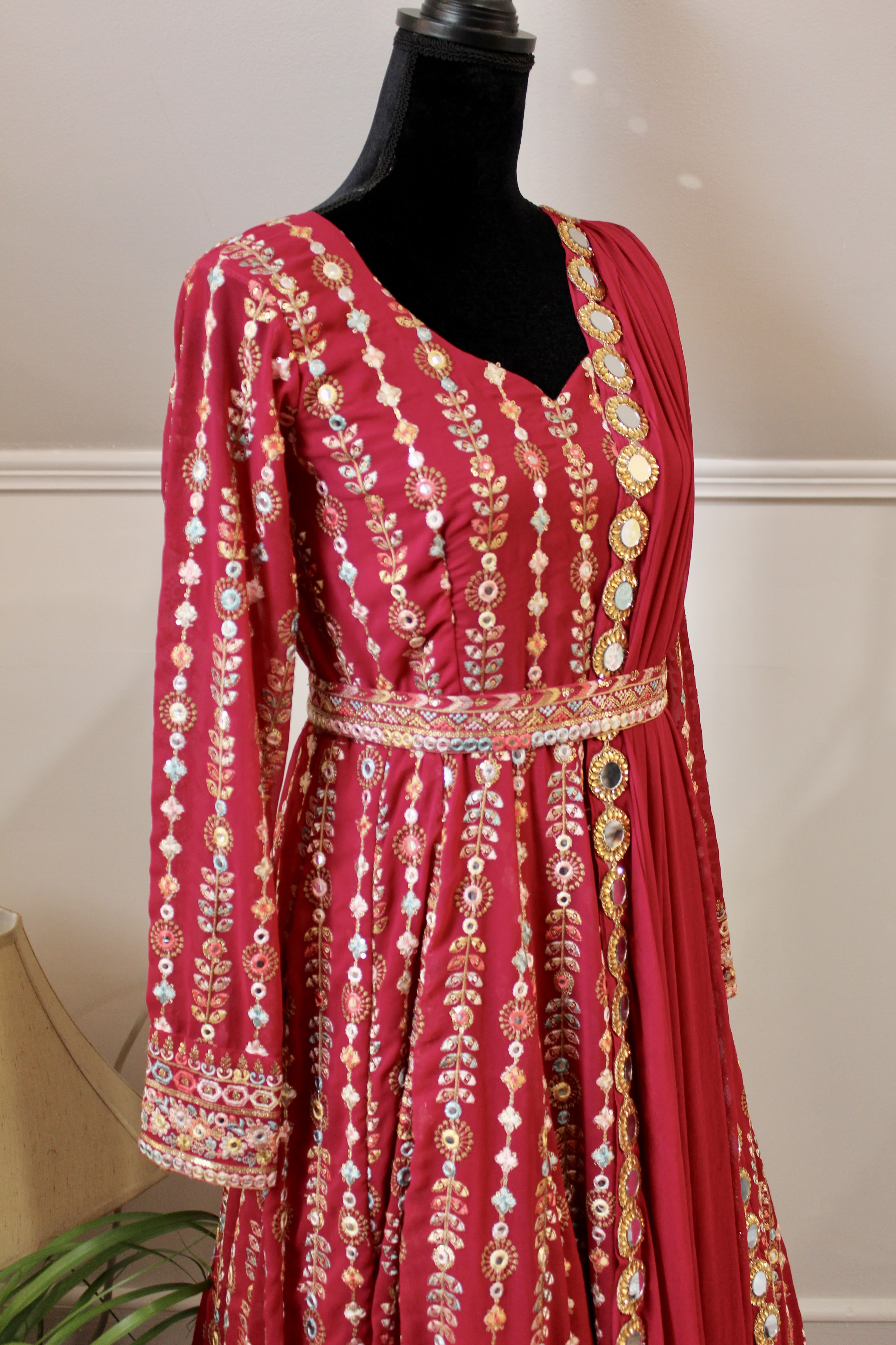 Red traditional indian dress