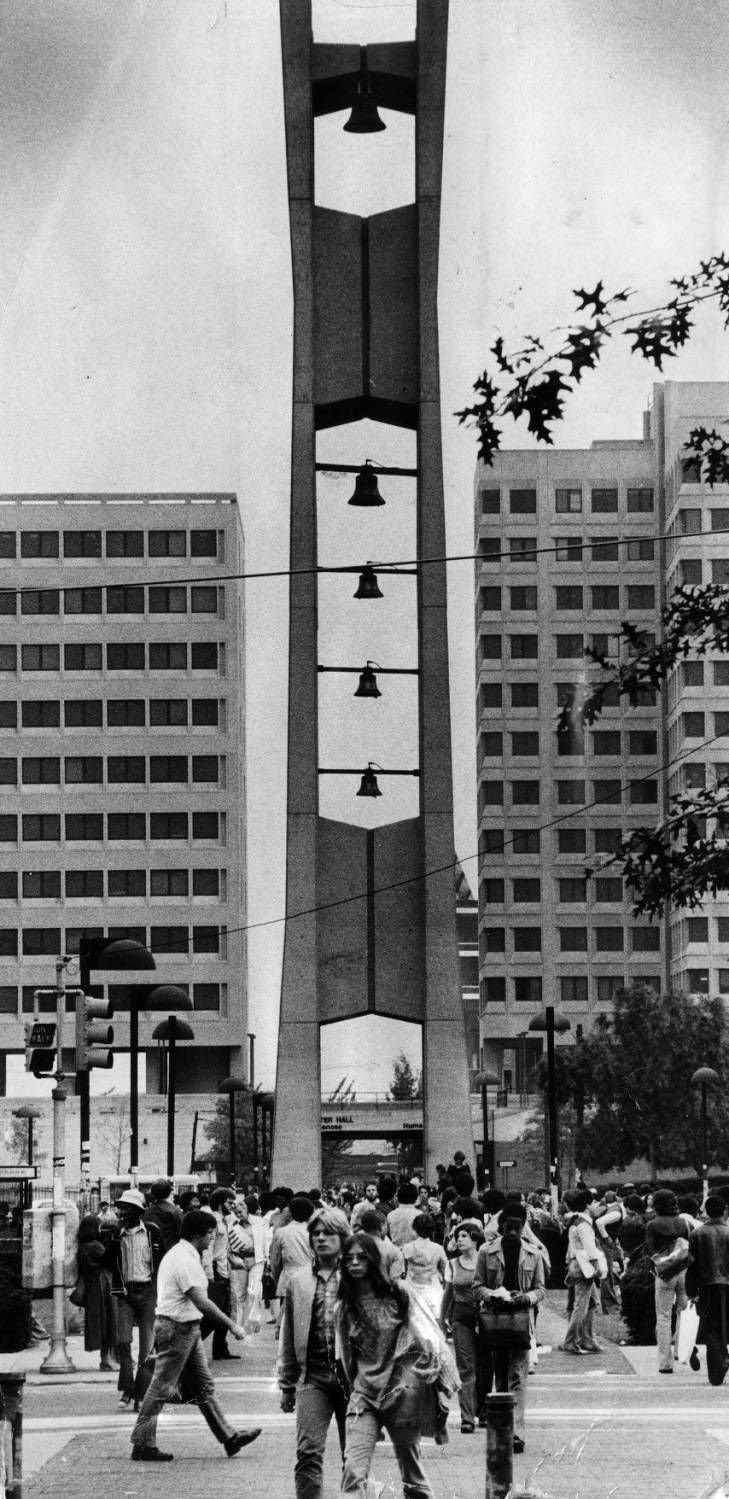 The Temple bell tower in the 1970s