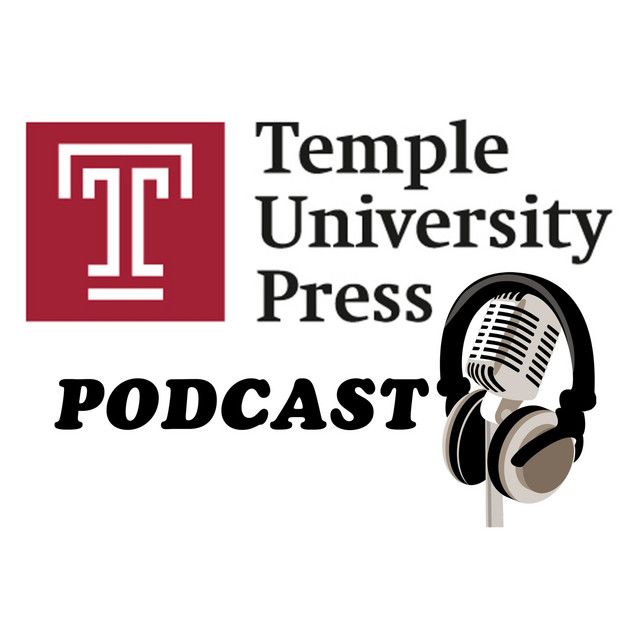 Temple university press podcast logo features headphones and a microphone