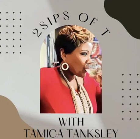 2SIPS of T Logo displays with a photo of Tamica Tanksley in red